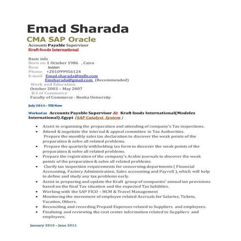 Accounts  Payable Supervisor