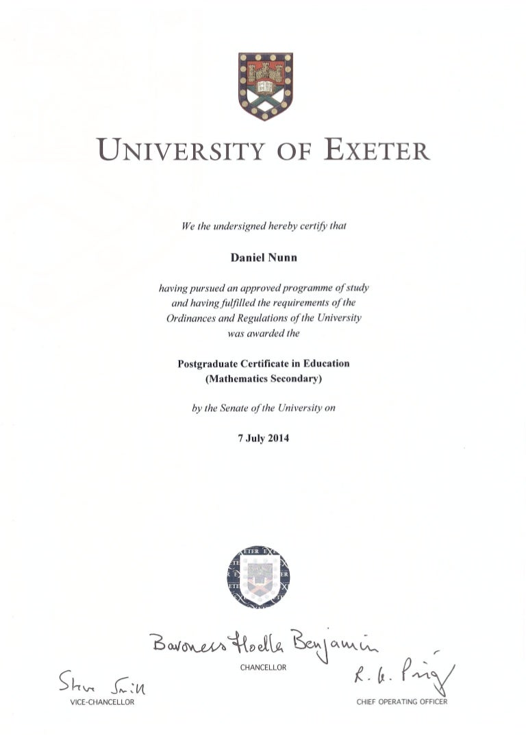 Exeter Diploma