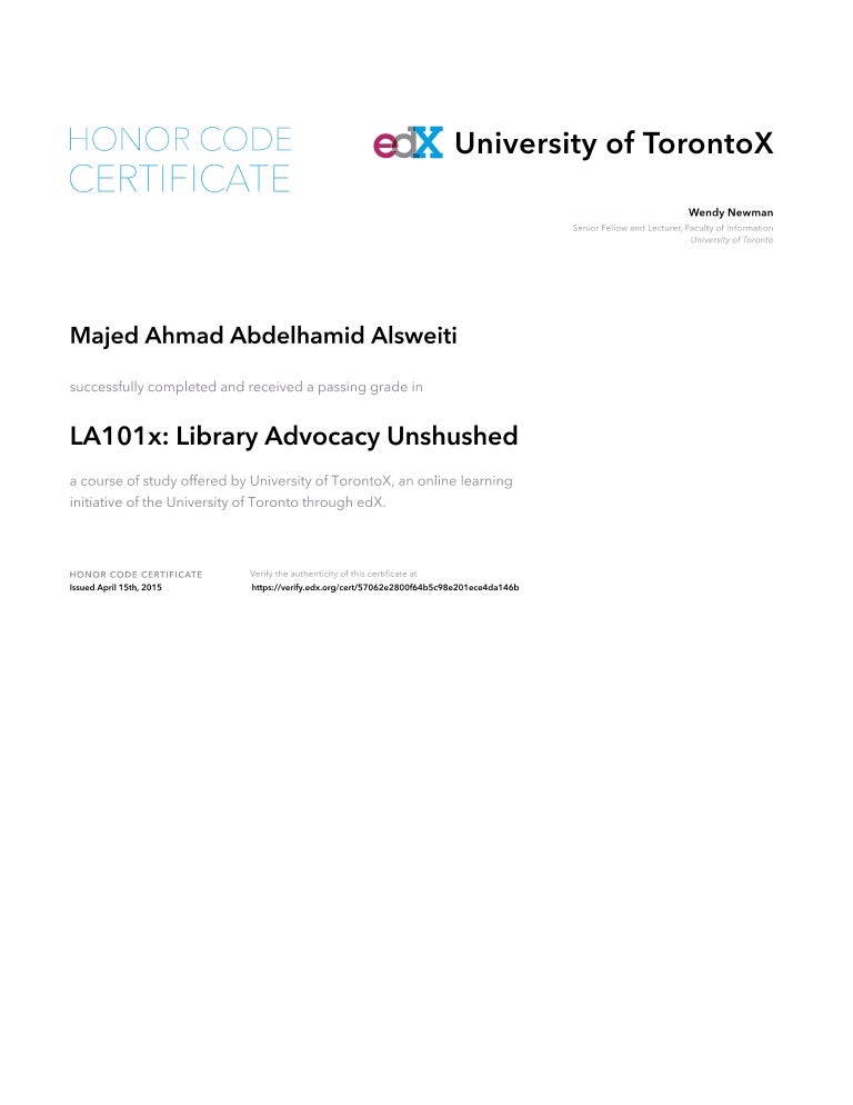 Certificate library