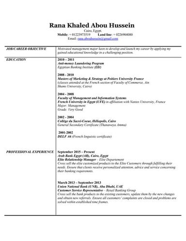 Rana Abou Hussein CV