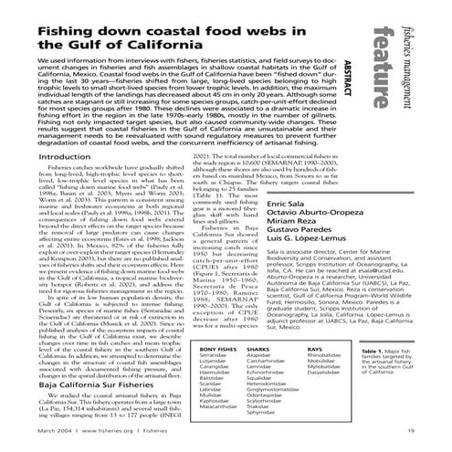 fishing down gulf of california coastal foodwebs (Sala et al, 2004)