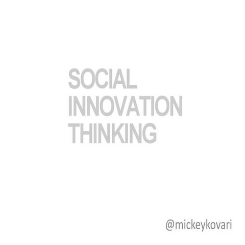 Social Innovation Thinking - Circus