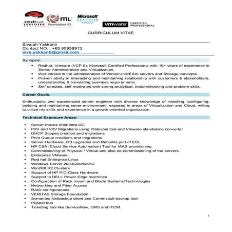 System Administrator_Sivaiah