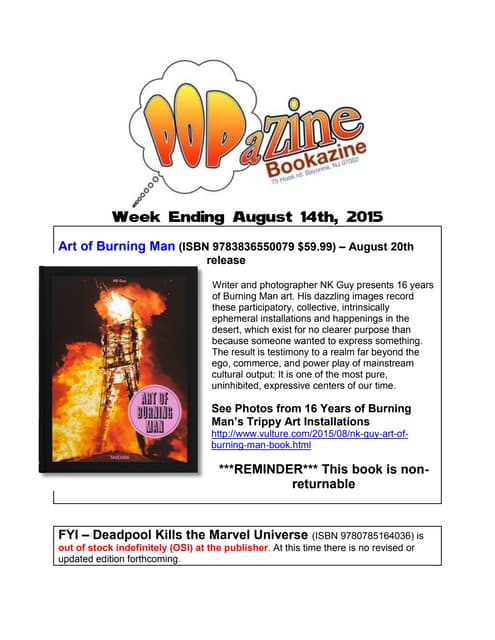 PopZ News-Friday August 14 2015