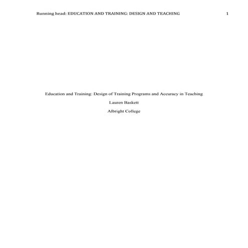 Ethics-Education and Training