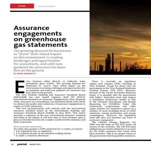 1208 Assurance engs on GHG stmts