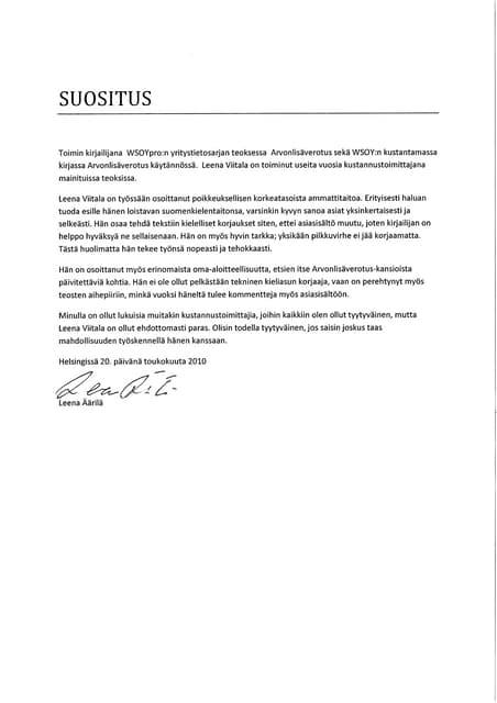 Suosituskirje Sonia Kaur PDF