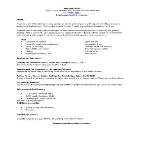 Rasheed CV. Files | DOC