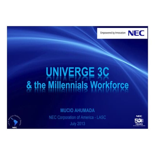 UNIVERGE 3C: Comunicaciones unificadas, colaboración y servicios de software