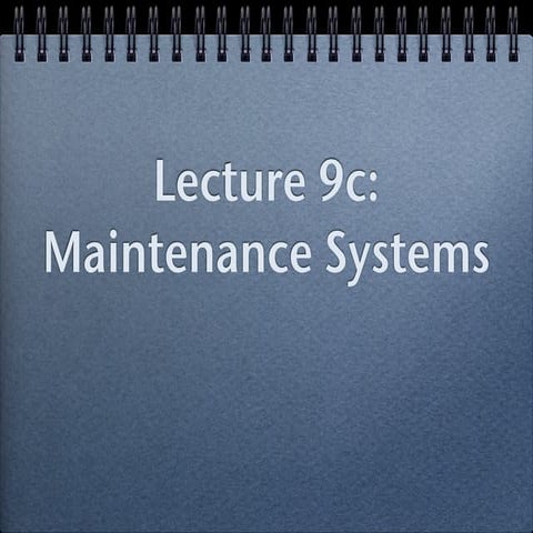 9c; maintenance systems