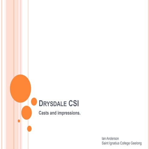 Forensic Science - 07 Casts and impressions