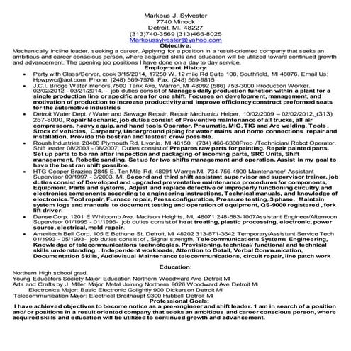Steves CV | RTF