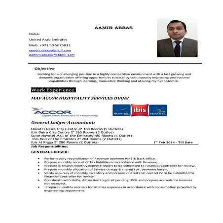 Aamir Abbas CV