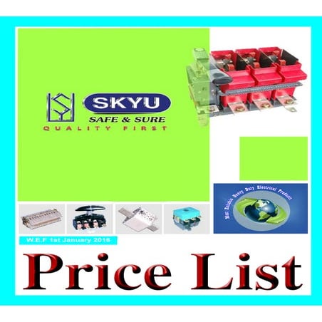 SKYU Price List w.e.f 01.01.16