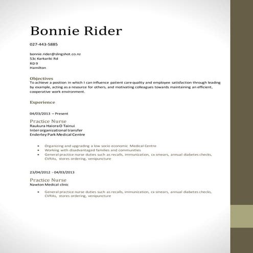 Bonnie Rider Resume 2014 | DOCX