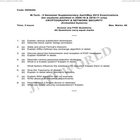 9 d55205   cryptography and network security