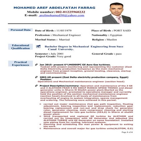 final update c.v 2015