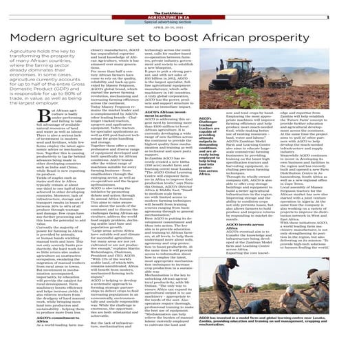 The East Africa - Agriculture in EA | PDF