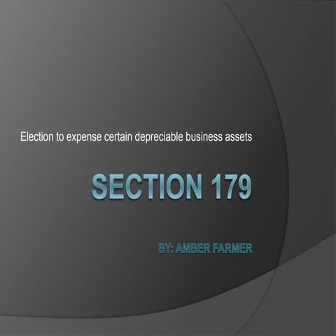 PPT Section 179 | PPTX