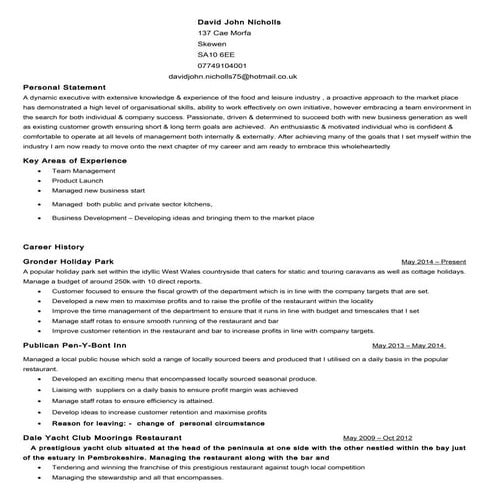 Thomas cv | DOCX
