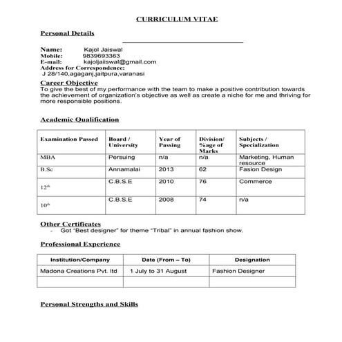 Rasika CV | DOCX