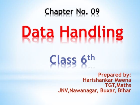 Data handling Presentation with solved examples | PPT