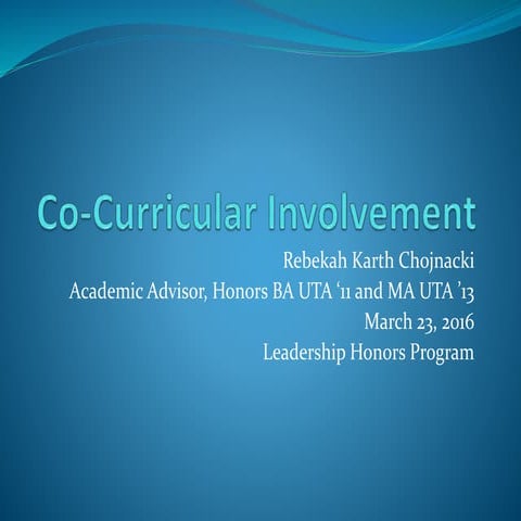 Co-Curricular Involvement