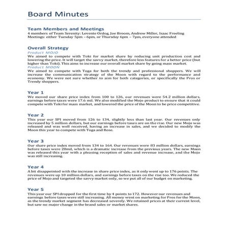 Board Minutes | PDF | Free Download
