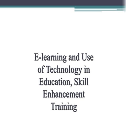 E-Learning,Moving forward | PPTX