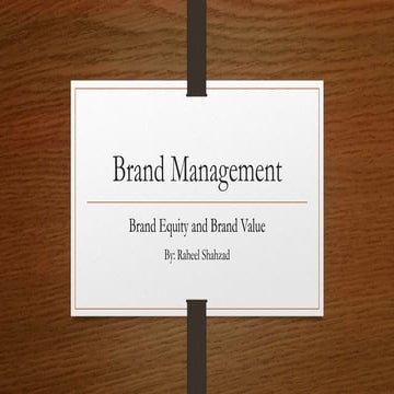 Brand Management
