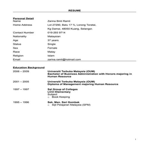 zarinaresume(8i)Finance