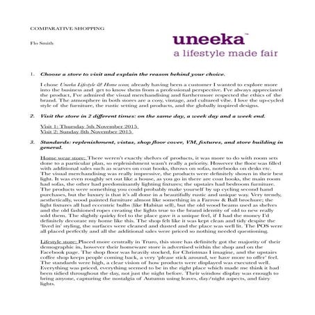 Comparitive Shopping Uneeka Home and Lifestyle