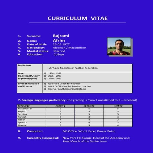 Final Football CV | DOCX
