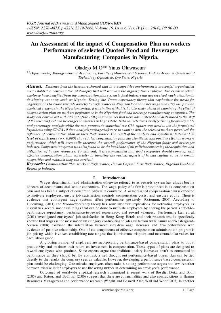 Compensation plan essay 06 picture