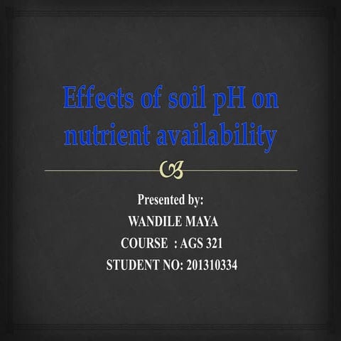 AGS 321 SEMINAR PRESENTAION