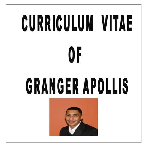 CURRICULUM VITAE OF GRANGER APOLLIS - 2