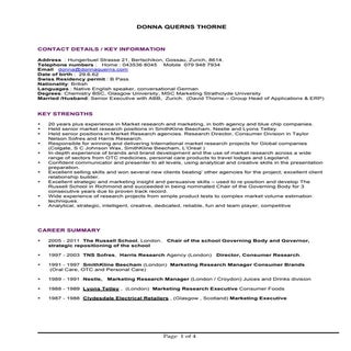 Donna Querns CV 15th Oct 2015 CV