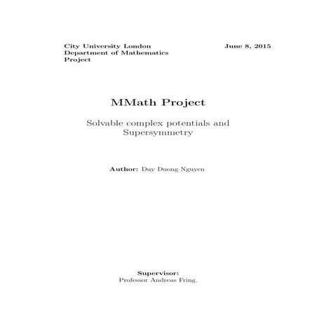 solvable-complex-potentials