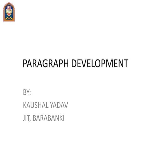 Paragraph Development.KY
