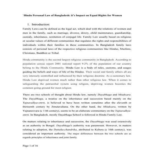 Presentation on hindu law