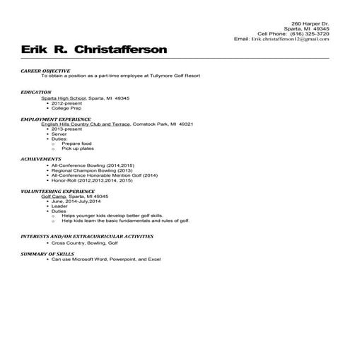 Eng 11 Resume Guide | DOC