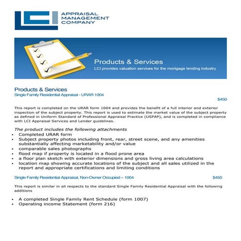 Appraisal Report | Appraisal Data Entry Services | PDF