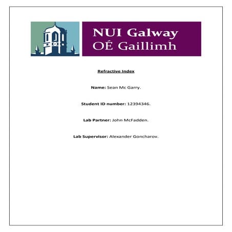 Refractive Index Lab
