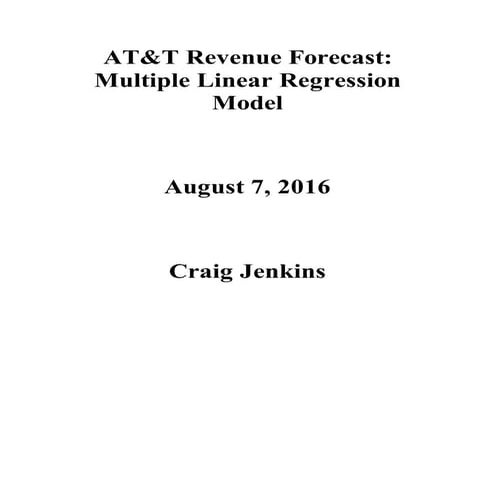 AT&T Revenue Regression Forecast