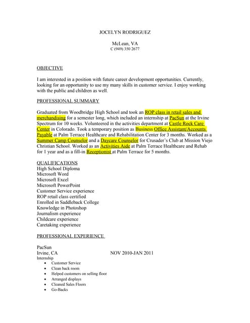 Jocelyn rendon's Resume | DOCX