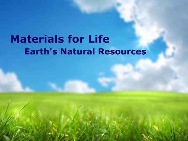 Earth's Resources