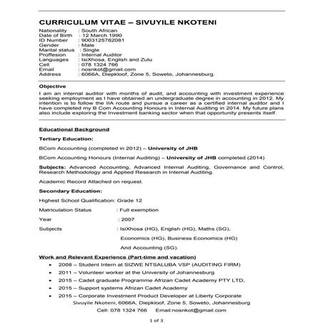 Sva updated cv (1) | DOC