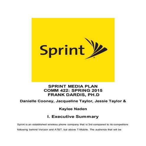 Sprint Media Plan