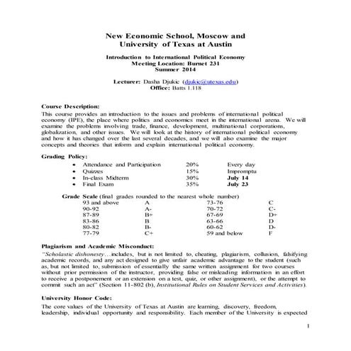 IPE Syllabus | DOCX