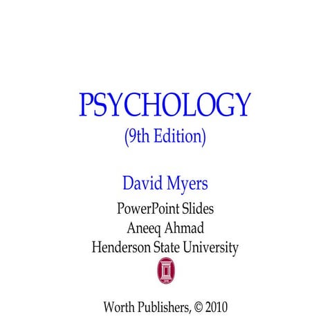 Chapter 1, Myers Psychology 9e